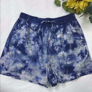Navy Tie Dye Shorts